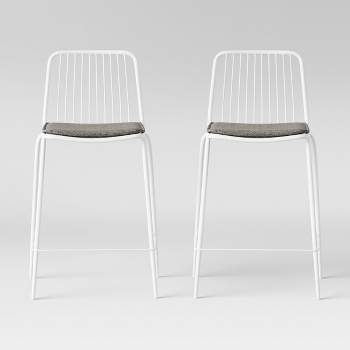 Set of 2 Sodra Rounded Seat Wire Counter Height Barstool White - Project 62™