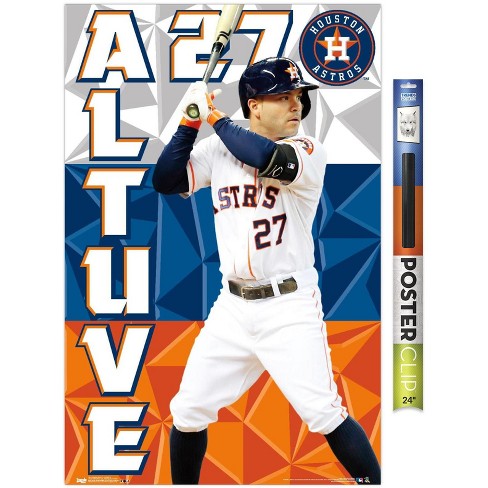 Trends International Mlb Houston Astros - Jose Altuve 15 Unframed Wall  Poster Print Black Clip Bundle 22.375 X 34 : Target