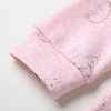 Owlivia Organic Cotton Baby Long Sleeve Pajama Sets, Girl's 2Pc Sleepwear - Pink Rabbit - 3 of 4