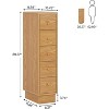 Tribesigns 5-Drawer Narrow Dresser, Wood Tall Dresser for Bedroom, Skinny Dresser Chest of Drawers for Small Spaces, Bathroom, Closet - 3 of 4