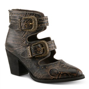 Spring Step L'Artiste Women's Notched-Nature Western Bootie with ...