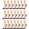 Memoi Sheer Top Cotton Blend Sole No-Show Shoe Liner 7 Pack Black One Size - 2 of 2