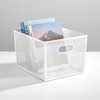 Perforated Metal Storage Bin with Handles for Pantry - Set of 4 - White - 2 of 4