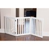 INTERNET'S BEST Dog Gate Indoor Freestanding Pet Barrier, Animal Privacy Panel, Wooden Cat Fence - 3 Panel - 24", White. (3 panel - 24", White) - 2 of 4