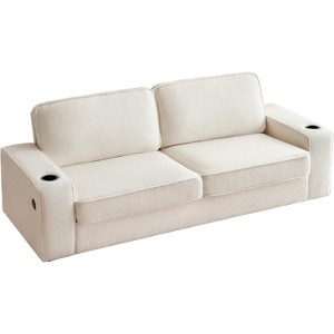 AMERLIFE Sofa with Cup Holders& USB Charging Ports, Comfy Couch for Living Room - 1 of 4