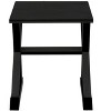 Vynxaria Transitional Square Accent Table - Black Veneer Finish, 22" L x 23.5" W x 23.5" H - 4 of 4