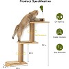 FUKUMARU Cat Wall Shelves, 3 in 1 Transformable Cat Scratching Post Wall Mounted - 3 of 3