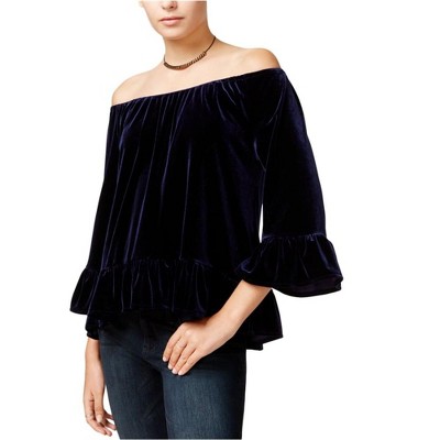 Sanctuary Clothing Womens Julia Velvet Pullover Blouse