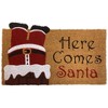 Briarwood Lane Coir Doormat 30x18 Here Comes Santa Christmas Natural Fiber For Christmas Coir Doormat - 3 of 3