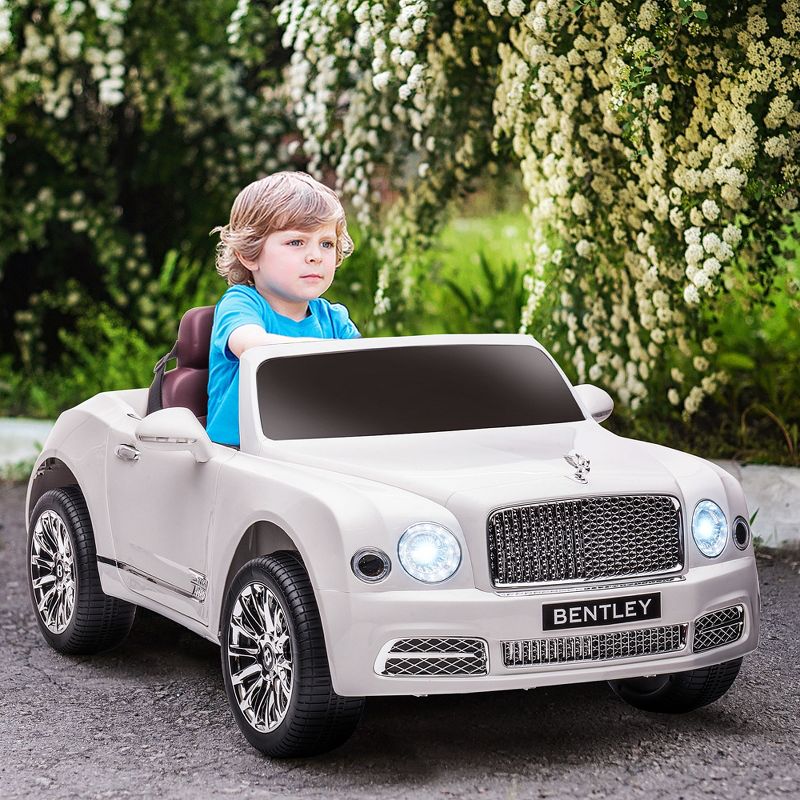 Aosom Bentley 12V Ride on Car with Remote Control, Battery Powered Car with Suspension, Startup Sound, Forward & Backward Function, LED Lights, MP3, Horn, Music, 2 Motors, for 37-72 Months, 3 of 7