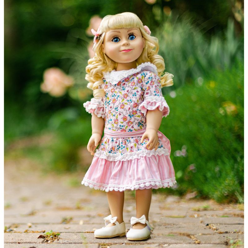The Queen's Treasures 18 Inch Doll Clothes 4 Piece Pink Floral Dress, 2 of 10