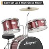3-Piece Beginner Drum Set – 14" Kit with Snare, Cymbal, Sticks & Adjustable Seat (1-Pack) - 3 of 4