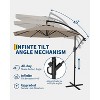 15Ft Rectangular Patio Umbrella with Base Large Patio Umbrella with Crank Handle, UV Resistant, Suitable for Outdoor Markets, Backyard, Poolside-Beige - 4 of 4