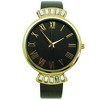 Olivia Pratt Elegant Emerald Rhinestone Solid Metal Bangle Watch - 4 of 4