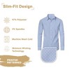 Galaxy By Harvic Men's Slim Fit  Long  Sleeve Stretch Printed Dress Shirts - 4 of 4