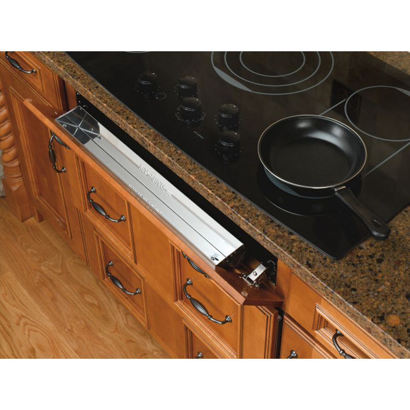 Rev-A-Shelf 31" Slim Tip-Out Sink Tray for Kitchen and Bathroom Base Cabinets, Large Pull Out Stainless Steel Storage Organizer, Silver, 6541-31-52, 4 of 7
