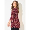 Catherines Women's Plus Size Petite Affinity Chain Pleated Blouse - 4 of 4