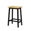 SEVOBAL Counter and Bar Stools Solid Wood Farmhouse Bar Chairs with Footrest for Kitchen and Dining Room, Black, 15.7"*10.8"*25.6" - 4 of 4