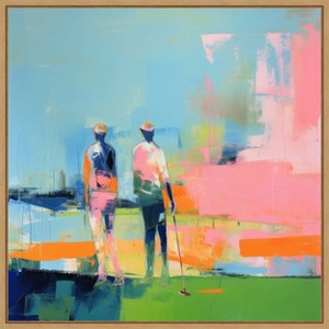 Amanti Art Golf Players I by Irena Orlov Framed Canvas Wall Art - 1 of 4