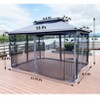 VYNXARIA 13x10 Outdoor Patio Gazebo Canopy Tent With Ventilated Double Roof And Mosquito net(Detachable Mesh Screen On All Sides),Gray - 4 of 4