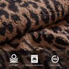 Kenneth Cole Reaction  Throw Blanket (Hudson Leopard-Brown Black)-50" X 60" - 3 of 4