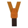 CTM Men's Coated Leather Button-End 1 Inch Suspenders - 3 of 4