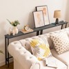 KTMBDW 2 Pack Narrow Console Sofa Table with Power Outlets, Long Couch Table with Metal Frame and Charge Station with 6.5’ Extension Cord for Hallway - 4 of 4