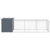 vidaXL Chicken Cage with Extended Run - Durable Galvanized Steel with Ventilated Mesh Design and Protective Roof - Anthracite, 43.3"x159.4"x43.3" - 4 of 4
