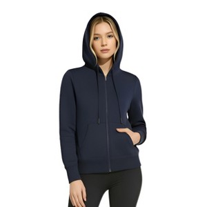 Spruce Fashion Women's Leisure Fleece Zip-up Hoodie - 1 of 4