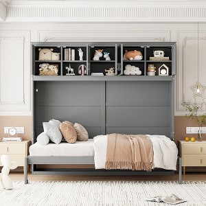 YOOCOZZ Murphy Bed & Wall Bed with Top Cabinets Including Multi-Compartments - 1 of 4