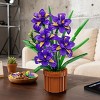 808PCS Flowers Botanicals Iris Building Set Artificial Purple Plant for Home Office Décor for Adults and Kids Aged 12+ - 3 of 4