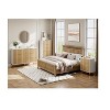 GustoWave   Natural Dresser, Modern 3 Drawer Dresser For Bedroom , Wood Double Chest Of Drawers For Living Room, Hallway, Entryway - 3 of 4