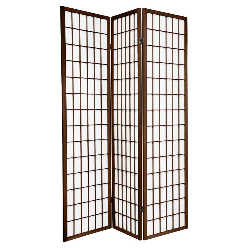 6 ft. Tall Window Pane Shoji Screen 3 Panels - Oriental Furniture, 1 of 3