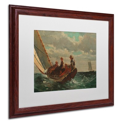 Trademark Fine Art -Winslow Homer 'Breezing Up (A Fair Wind)' Matted Framed Art