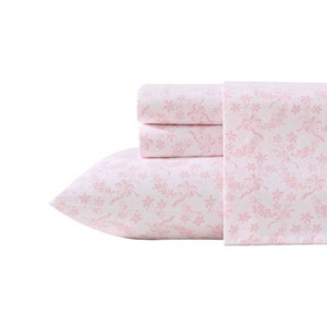 Laura Ashley Twin Antoinette Sheet Set Pink - 1 of 4