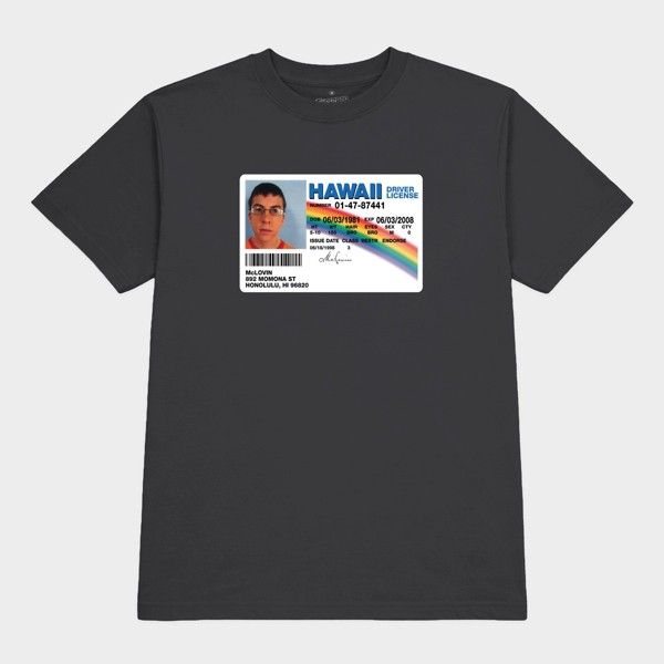 Playera gráfica de cuello redondo de manga corta Superbad McLovin para hombre - Negro 5