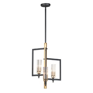 Maxim Lighting Flambeau 3 - Light Pendant in  Black/Antique Brass - 1 of 4