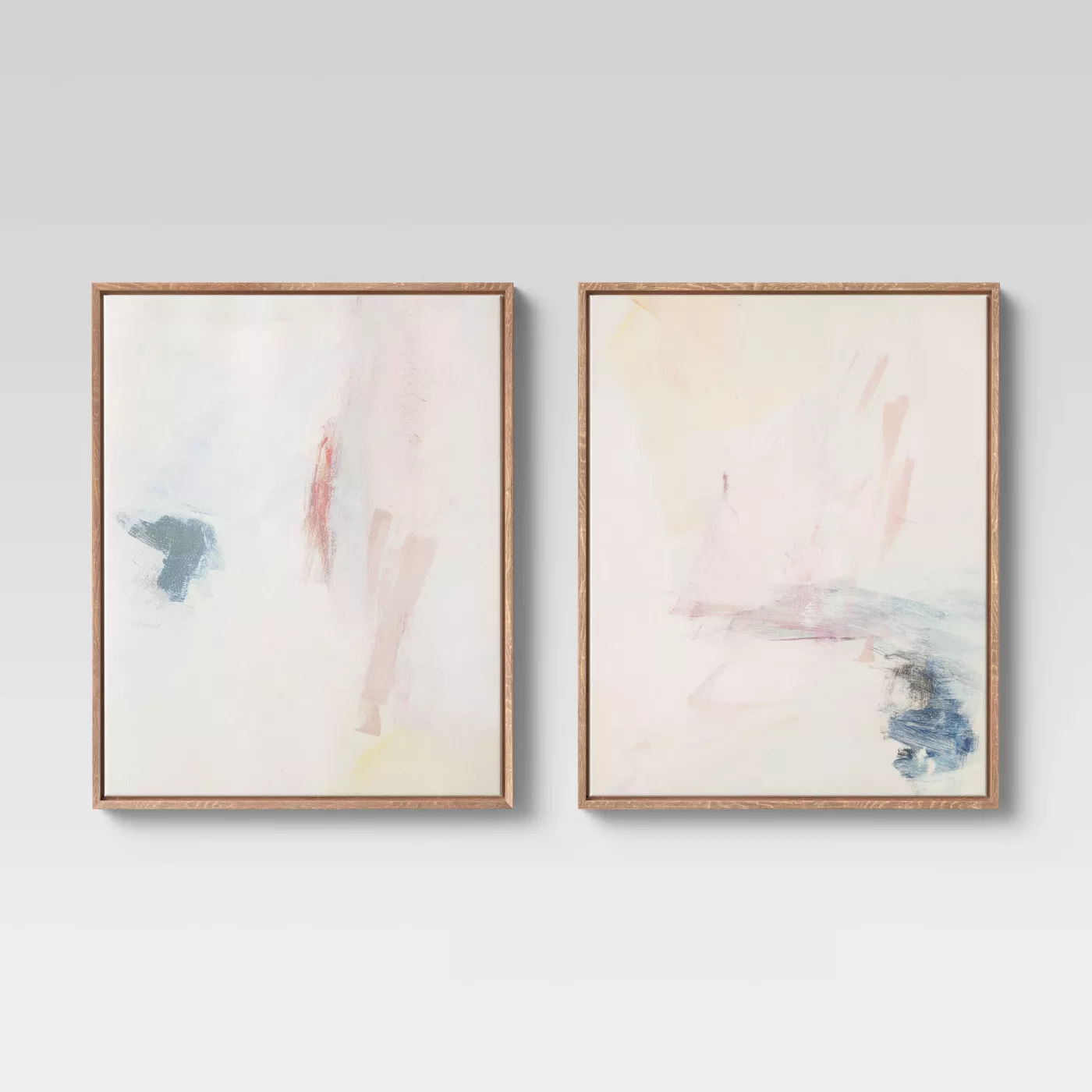 (Set of 2) 16" x 20" Abstract Framed Wall Art Blush/Blue - Project 62™ - image 1 of 7