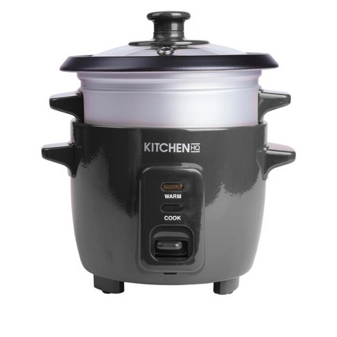 Kitchen HQ 2-Cup Multi-Cooker and Steamer Set w/Spoon & Measuring Cup  Refurbished Black