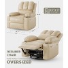 27" Oversized Recliner Chair with Heat & Massage – 360° Swivel & Manual Rocking, Cup Holder for Living Room - 2 of 4