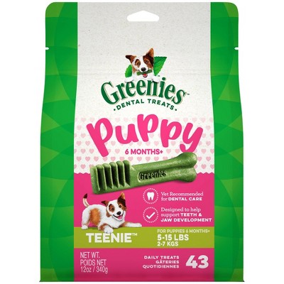 Greenies Puppy Teenie Chicken Dental Dog Treats - 43ct