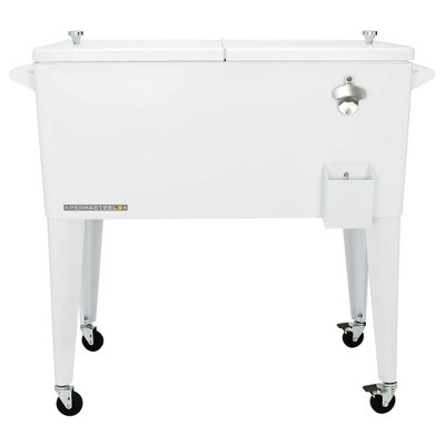 80qt Portable Rolling Patio Cooler - Permasteel
