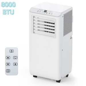 Jojoka 8000 BTU Portable AC with Dehumidifier and Fan - Energy Efficient Cooling for Bedroom, Office, or Small Spaces, Easy Window Installation - 1 of 4