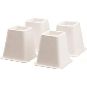 4 Pack Bed Risers, White High-Quality Furniture Risers 5 to 6 inches - Furniture Riser - HomeItUsa - 1 of 1