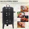 Topteng Portable BBQ Smoker Grill, 3-in-1 Vertical Charcoal Smoker, 342 Square Inch Cooking Area - 2 of 4