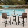 Gewnee 3 Pieces Outdoor Bar Stools Set - 2 of 4