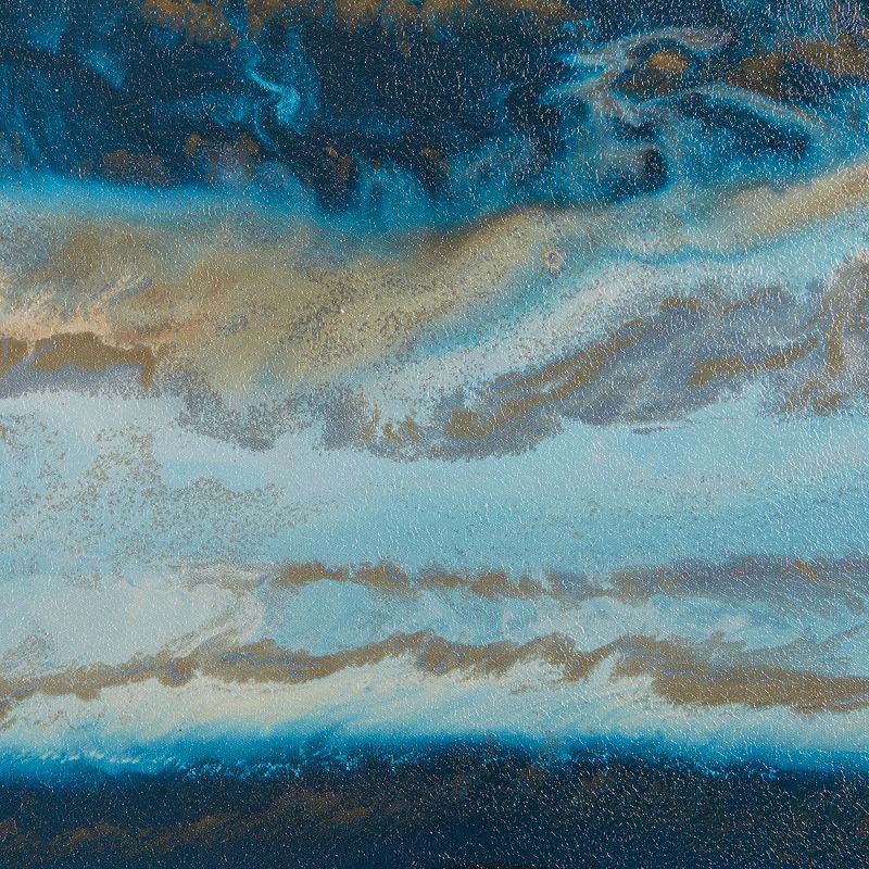 (Set of 5) Midnight Tide Gel Coat Canvas Decorative Wall Art Set Blue, 4 of 9