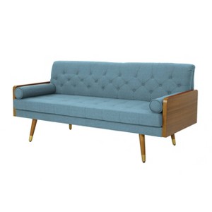 Jalon Mid Century Modern Sofa Blue - Christopher Knight Home