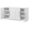 NicBex Buffet Cabinet with Storage 4-Door Sideboard Cabinet with Adjustable Shelf for Kitchen,Dining Room,Hallway - 4 of 4