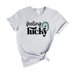 Simply Sage Market Women's Feeling Lucky Rainbow Short Sleeve Graphic Tee - 1 of 3